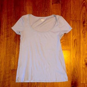 OldNavy Slim fit ribbed tee light blue